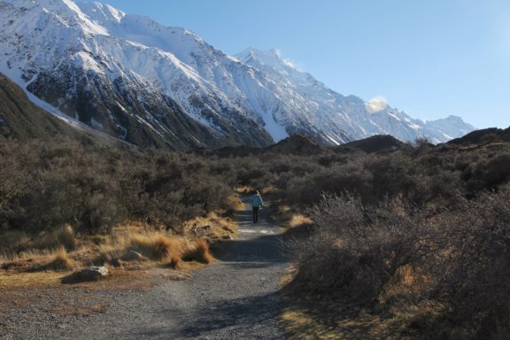 View of Mt. Cook from the Tasman Valley