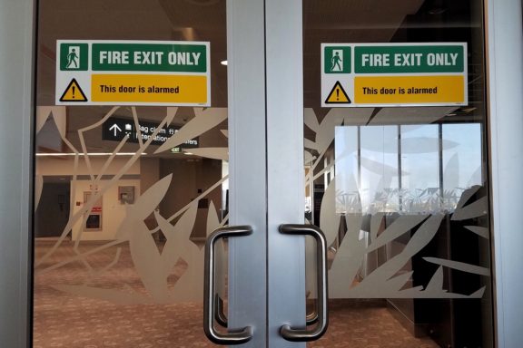 These airport doors are not relaxed